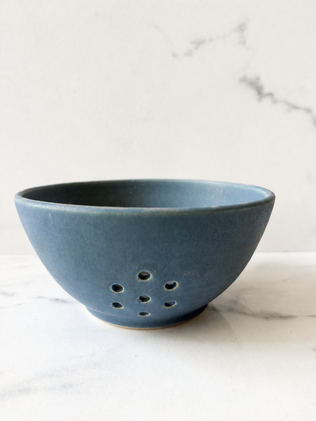 Daily Ritual Berry Bowl in a muted blue Oso Collection glaze
